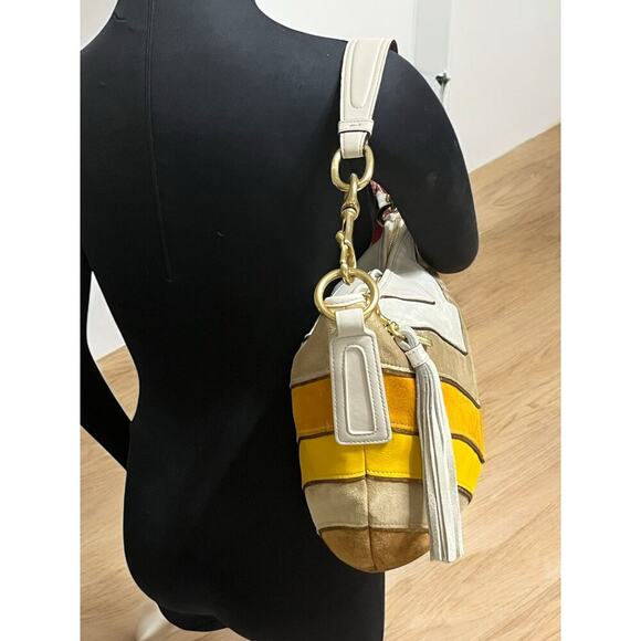 Vintage Coach 3664 Limited Edition Soho Chevron Medium Hobo & 6554 Wristlet - Picture 11 of 16